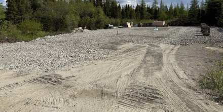 Crushed rock pad produced by Pittmans