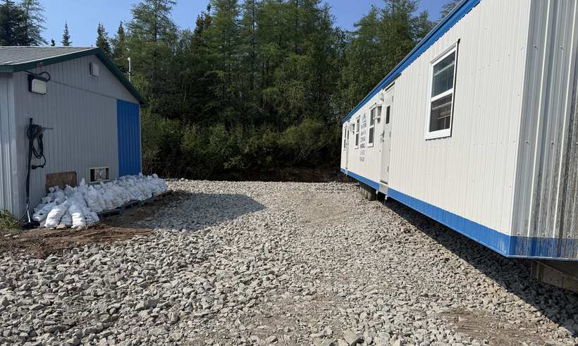 Remote exploration camp and pad in coastal Labrador