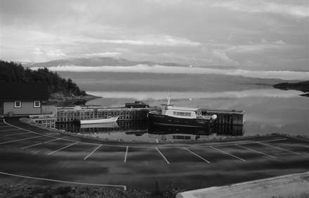 Harbour development with wharf and fishing vessel built by Pittmans in 2004, St. Paul's, Newfoundland