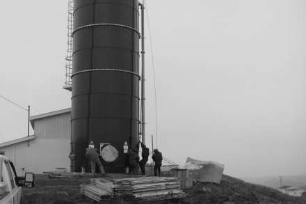 Municipal water storage tank erected by Pittmans in 2009, Rose Blanche, Newfoundland